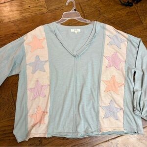 Odd Pastel Star Patterned Blouse